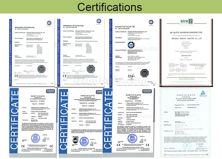 Greeloy® Compressor de ar odontológico sem óleo GA-81